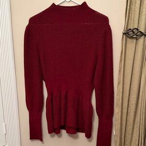 FAVLUX Deep Red Cowl Neck Sweater